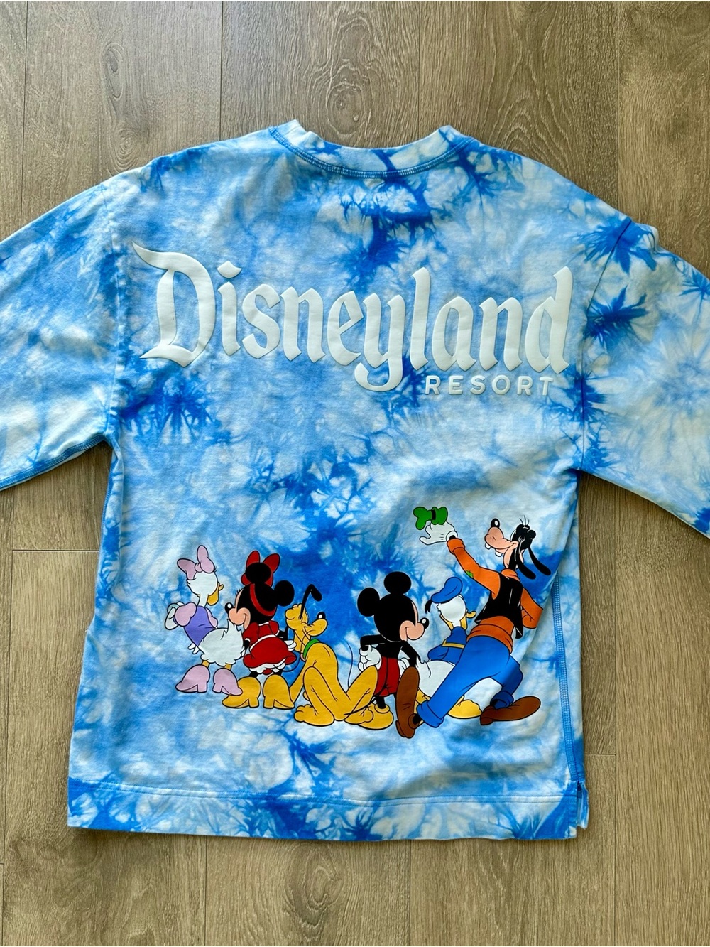 Disneyland Resort Spirit Jersey Sweatshirt in Tye Dye Blue Mickey & Friends (XS)